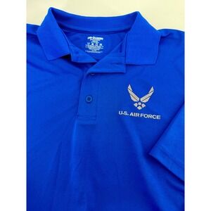 Dri-Duke US Air Force Polo Shirt Mens Medium Blue Moisture Control Performance